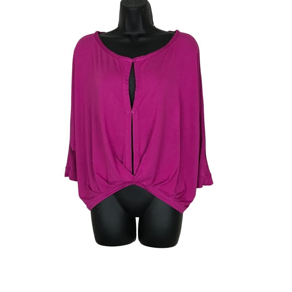 Free People Keeping On Top Fuchsia Pink Top Size S